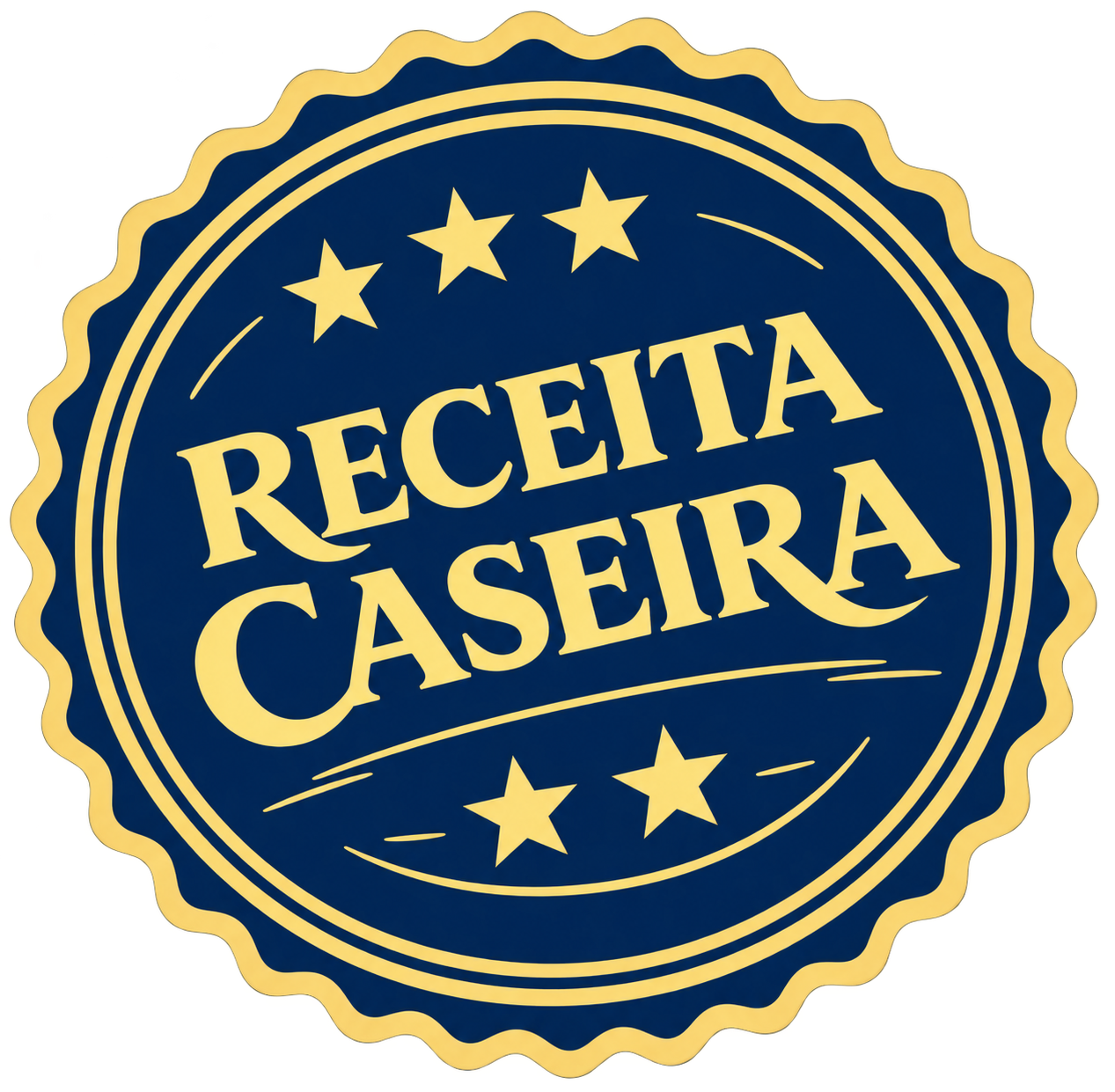Selo Receita Caseira com cinco estrelas